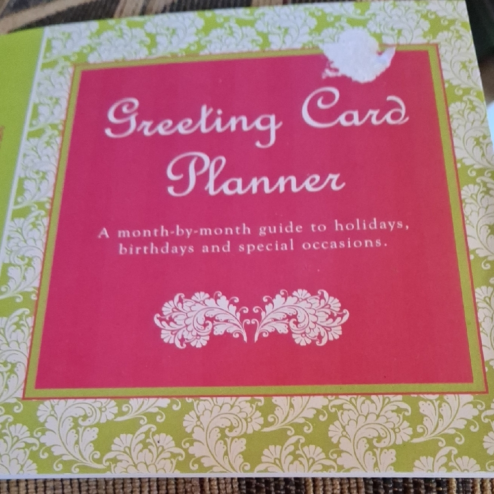 Greeting Card Planner - Pink and Lime Floral